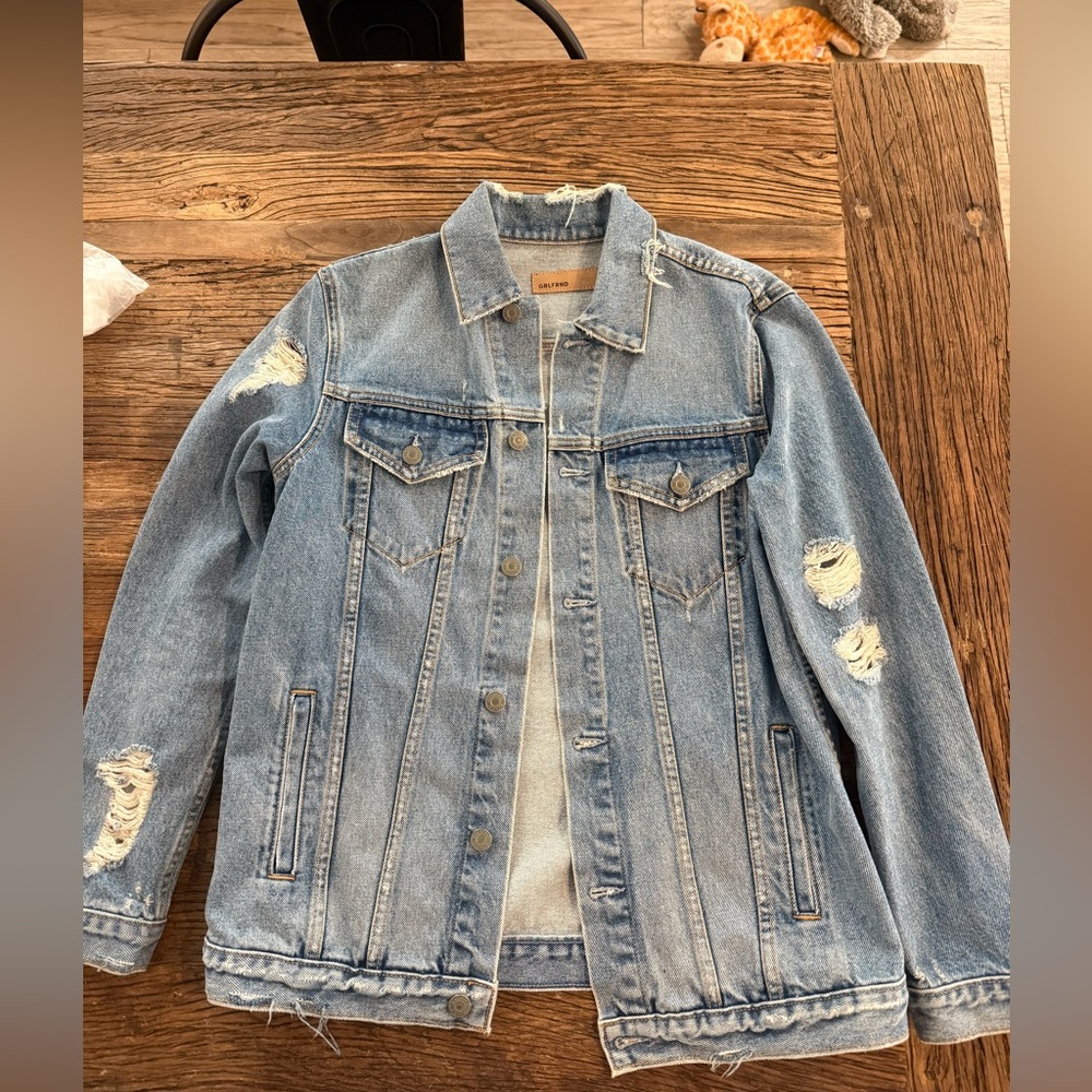 GRLFRND Daria Oversized Trucker Denim Jacket Small NWOT